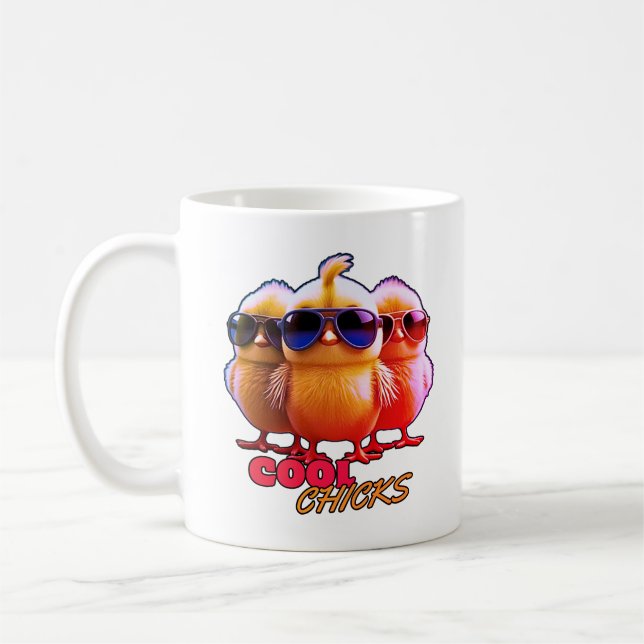 Poussins cool Retro Girls Besties Getaway Trip Mug (Gauche)