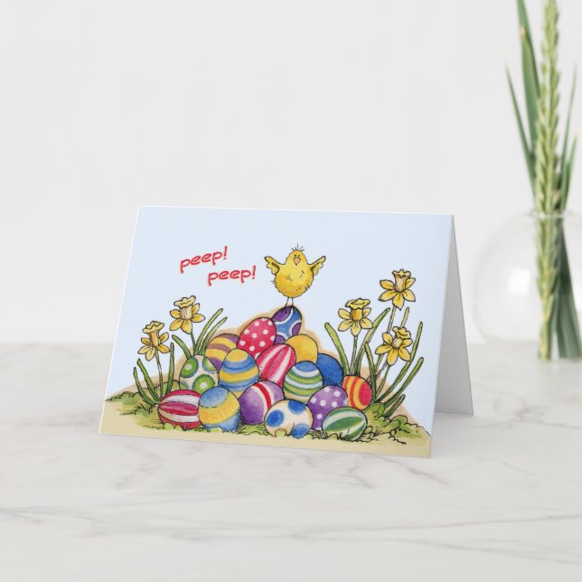 Poussins de Pâques - Carte de voeux (Devant)