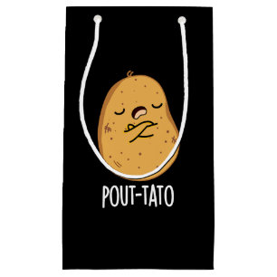 Pout-tato Funny Potato Pun Dark BG Small Gift Bag
