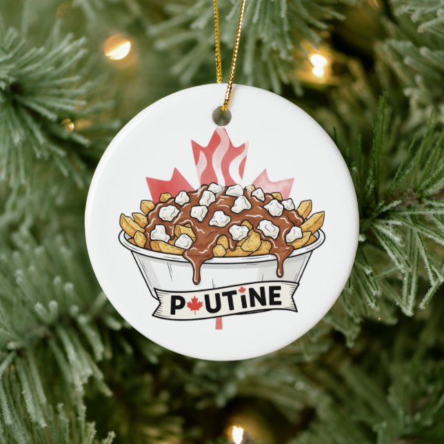 Poutine Ceramic Ornament (Tree)