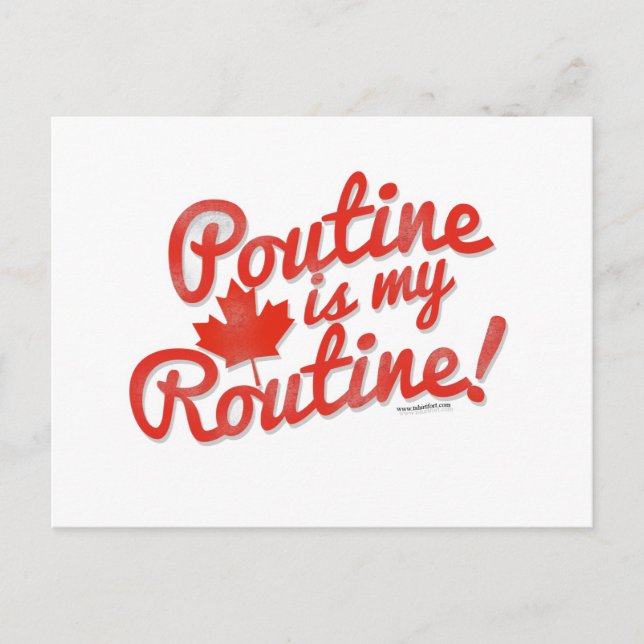Poutine is my Routine Postcard (Front)