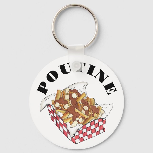 Poutine Quebec Canada Canadian Food French Fries  Keychain (Front)