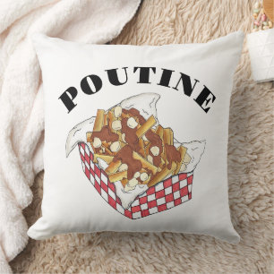 Poutine Quebec Canada Canadian Food French Fries Throw Pillow