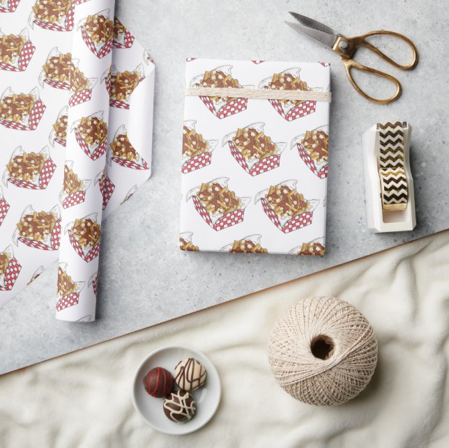 Poutine Quebec Canada Canadian Food French Fries Wrapping Paper (Crafts)