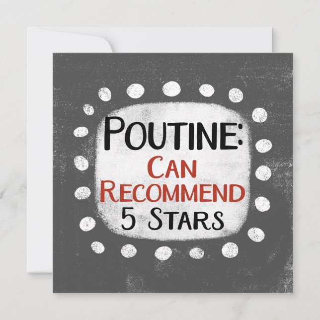 Poutine Review 5 étoiles Carte de voeux (Devant)