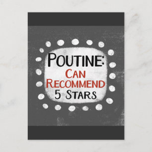 Poutine Review 5 étoiles Carte postale