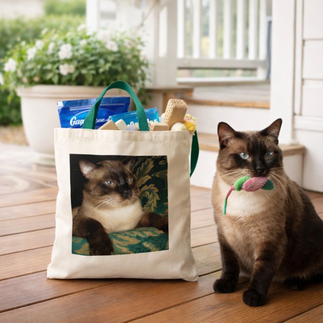 Pouty Face Siamese Cat Bag (Siamese cat lovers tote bag, a thoughtful gift idea )