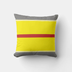 Pouvoir de jaune et gris Coussin de jet