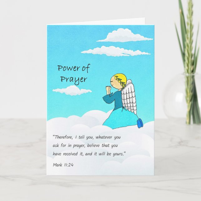 Pouvoir de la carte de voeux de prière (Devant)
