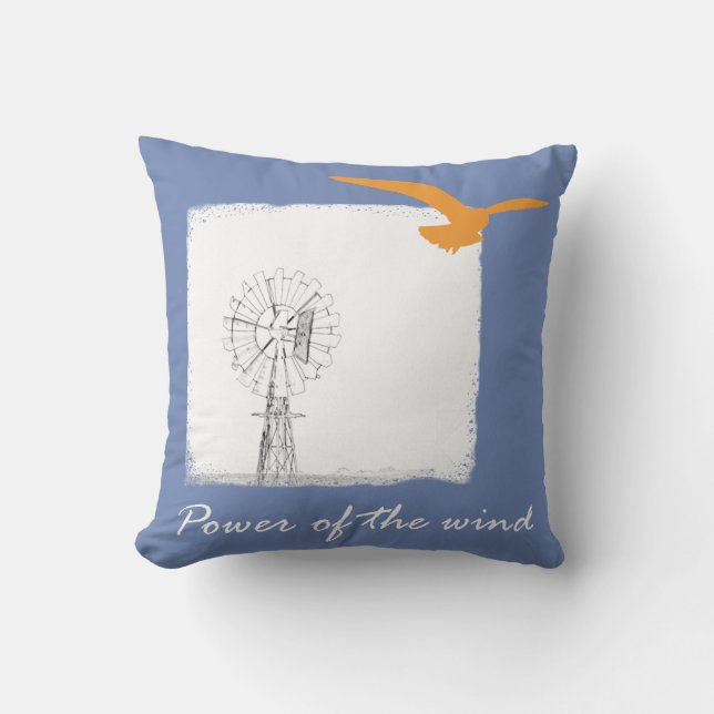 Pouvoir du vent Coussin de lancer (Recto)