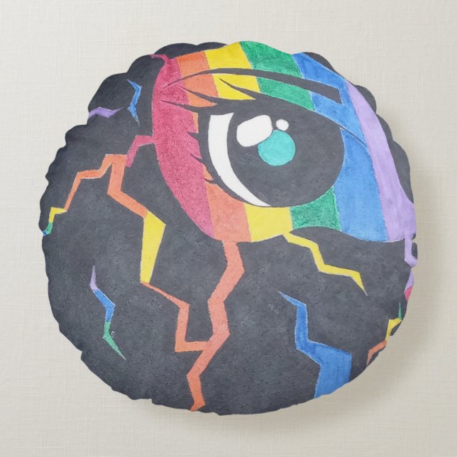 POV Prism Round Pillow (Front)