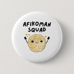 Pover Afikoman Squad Cute Pesach Toddler Kids 2 Inch Round Button