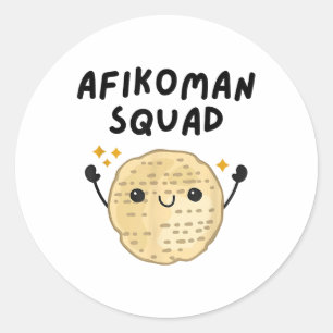 Pover Afikoman Squad Cute Pesach Toddler Kids  Classic Round Sticker