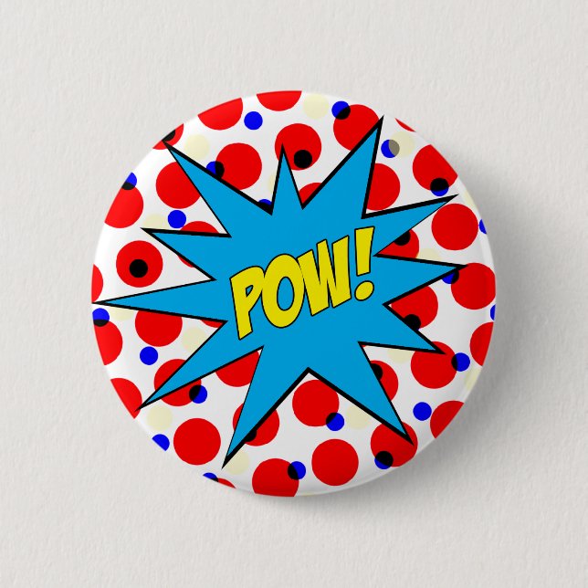 Pow! 2 Inch Round Button (Front)