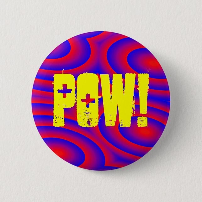 POW! 2 INCH ROUND BUTTON (Front)
