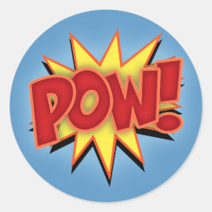 Pow! Classic Round Sticker