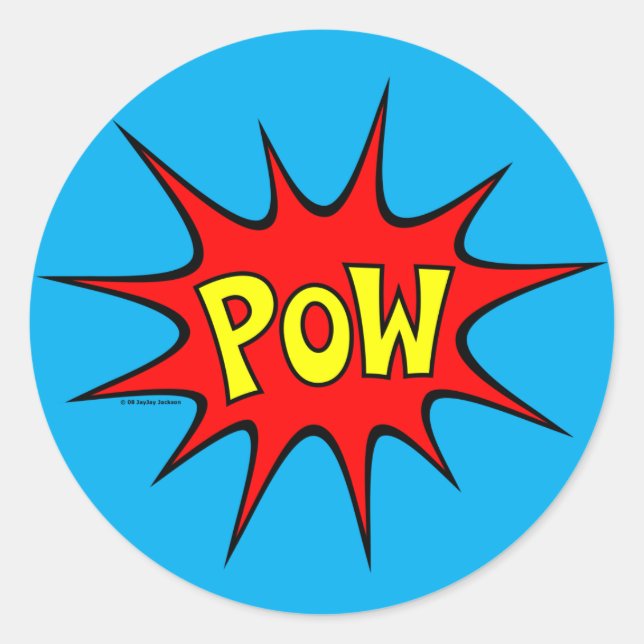 Pow! Classic Round Sticker (Front)