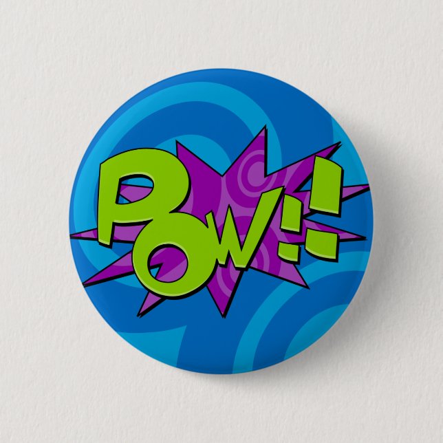 Pow Comic Book Badge 2 Inch Round Button (Front)