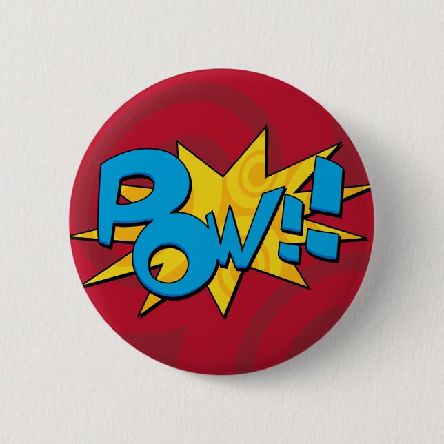 Pow Comic Book Badge 2 Inch Round Button (Front)