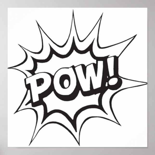 POW Comic Book Caption Poster (Front)