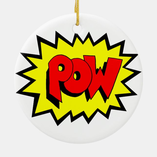 POW - Comic Book Pop Art Ceramic Ornament (Back)