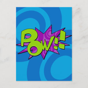 Pow Comic Book Postcard