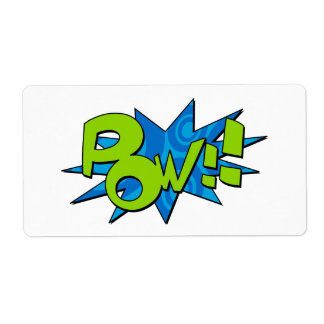 Pow Comic Book Sticker Label