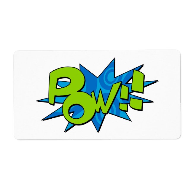 Pow Comic Book Sticker Label (Front)