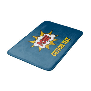 Pow Comic Sound Effect Bath Mat