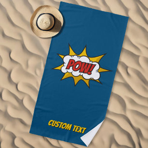 Pow Comic Sound Effect Beach Towel