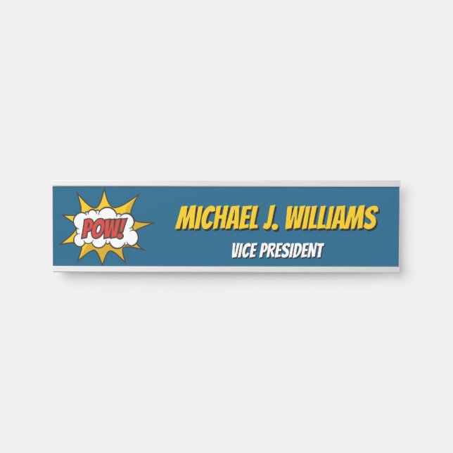 Pow Comic Sound Effect Door Sign (Front)