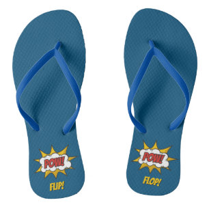 Pow Comic Sound Effect Flip Flops