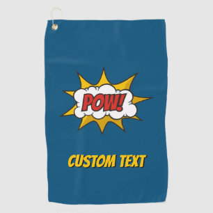 Pow Comic Sound Effect Golf Towel