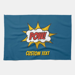 Pow Comic Sound Effect Kitchen Towel