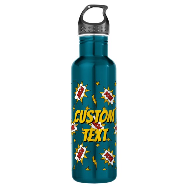 Pow Comic Sound Effect Pattern 710 Ml Water Bottle (Front)