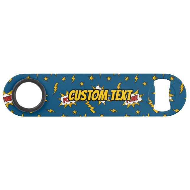 Pow Comic Sound Effect Pattern Bar Key (Front (Horizontal))