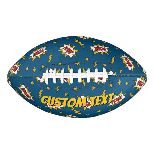 Pow Comic Sound Effect Pattern Football (Front)