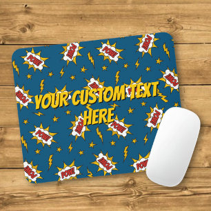 Pow Comic Sound Effect Pattern Mouse Pad