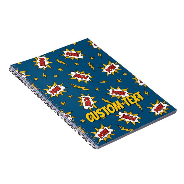 Pow Comic Sound Effect Pattern Notebook (Right Side)
