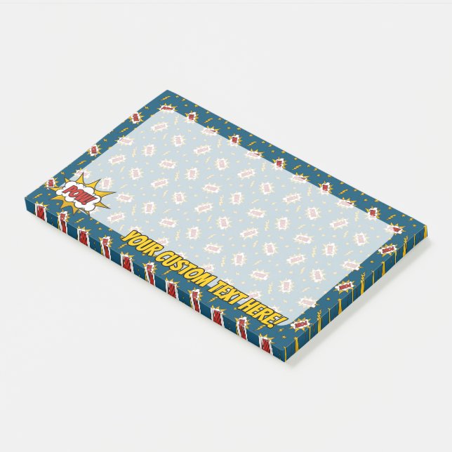 Pow Comic Sound Effect Pattern Post-it Notes (Angled)
