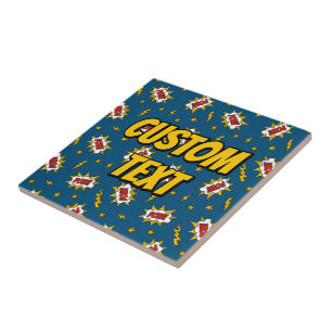 Pow Comic Sound Effect Pattern Tile