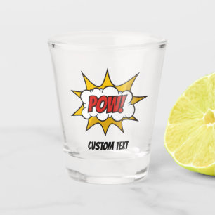 Pow Comic Sound Effect Shot Glass