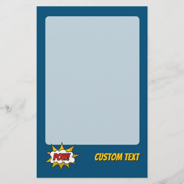 Pow Comic Sound Effect Stationery (Front)