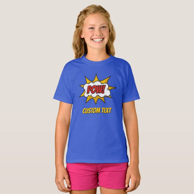 Pow Comic Sound Effect T-Shirt (Front Full)