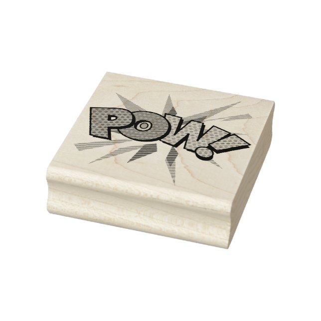 POW Fun Retro Comic Book Pop Art Rubber Stamp (Stamp)