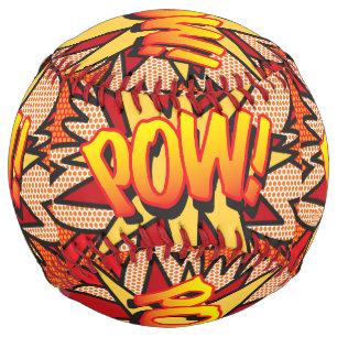POW Fun Retro Comic Book Softball