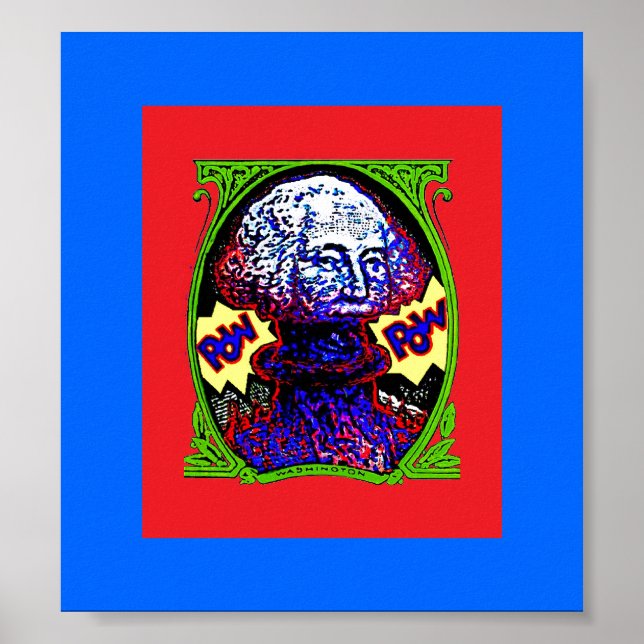 POW ! ! L'argent explose POSTER noir rouge bleu ch (Devant)