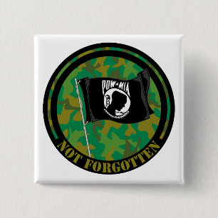 POW MIA 2 INCH SQUARE BUTTON