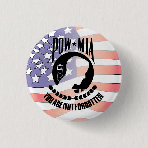 POW - MIA Button