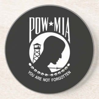 POW MIA Flag: Missing Soldiers of Vietnam War, WW2 Coaster